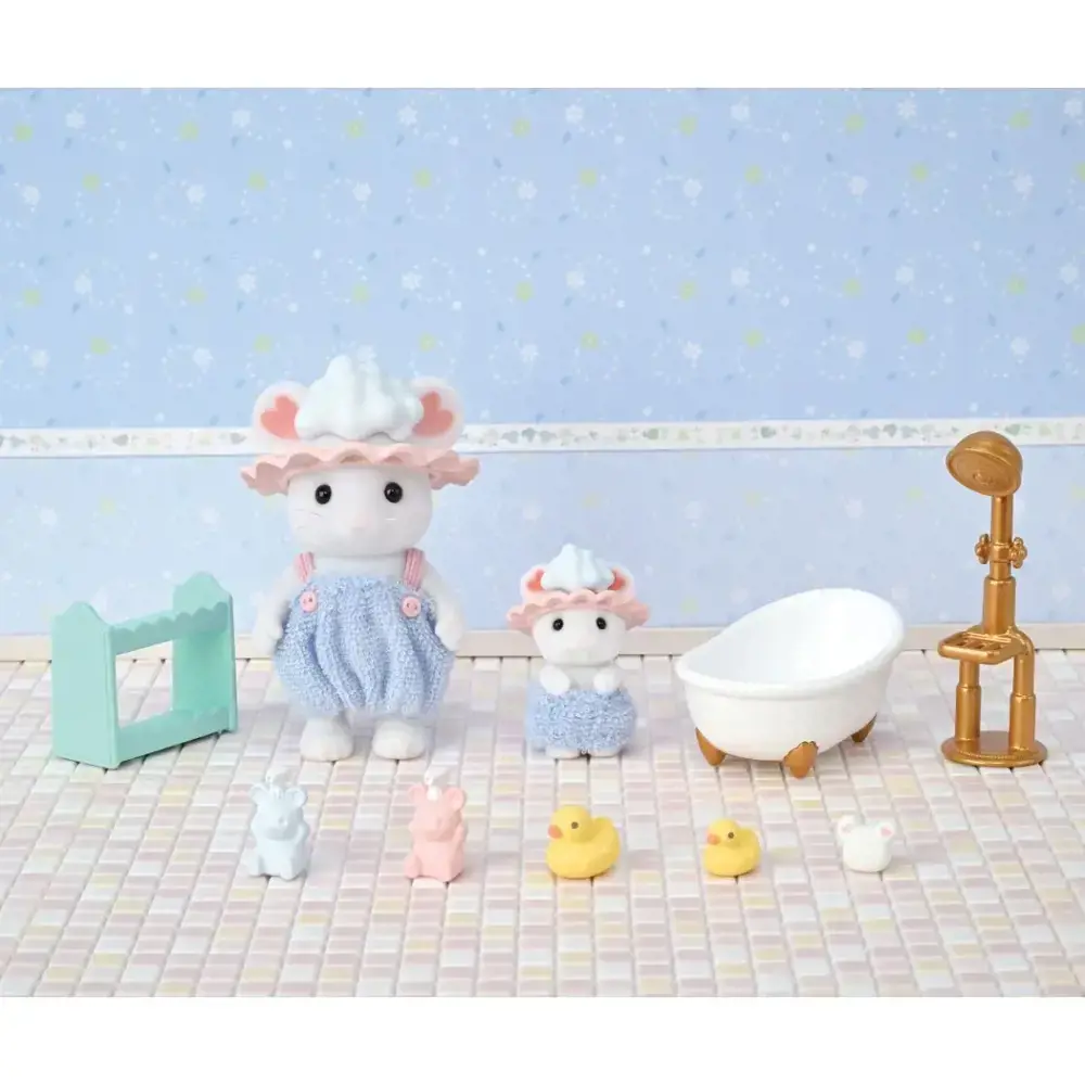 Sylvanian Families Bath Time Bubble Siblings
